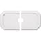 Ekena Millwork Emerald Architectural Grade PVC Ceiling Medallion, 28"W x 14"H x 3"ID x 9 3/4"C x 1"P, Two-Piece CMP28X14ED2-03000 - alternate 1